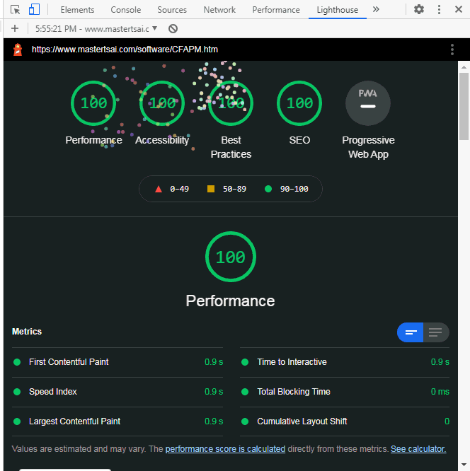 Lighthouse Score 100