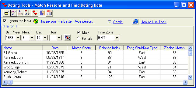 Dating tools - match all